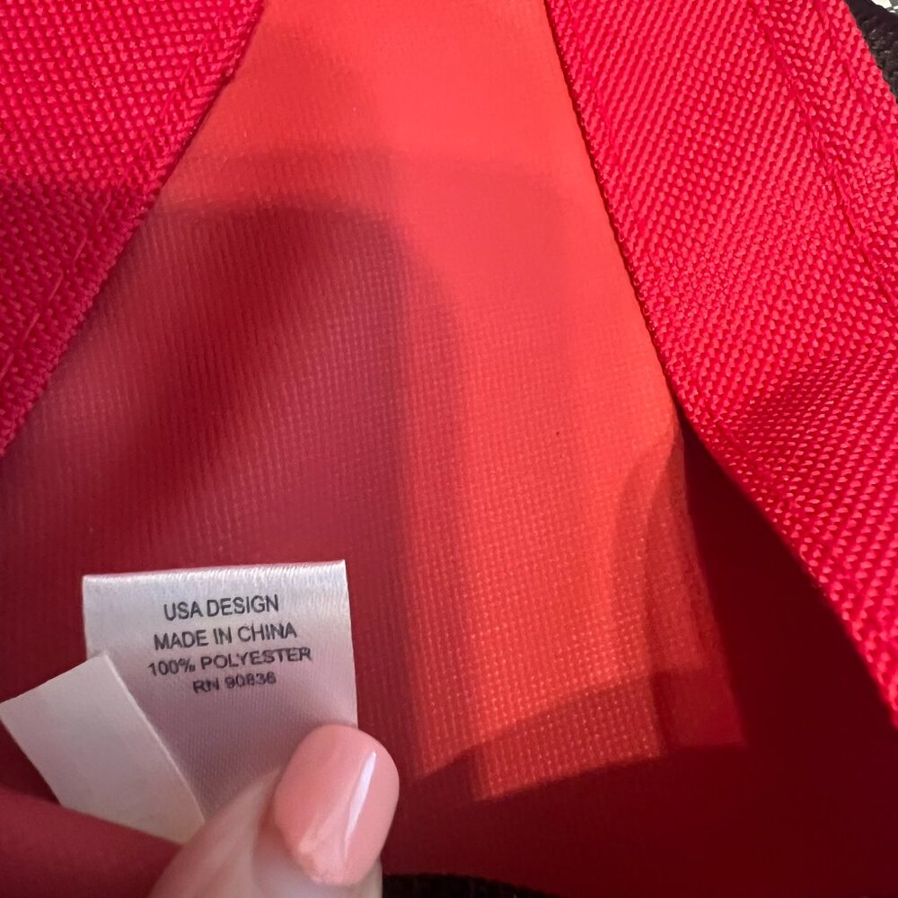 Disney Mickey Mouse Red Canvas ”Smith” Embroidered Tote Bag - VERY CUTE! - Picture 6 of 12